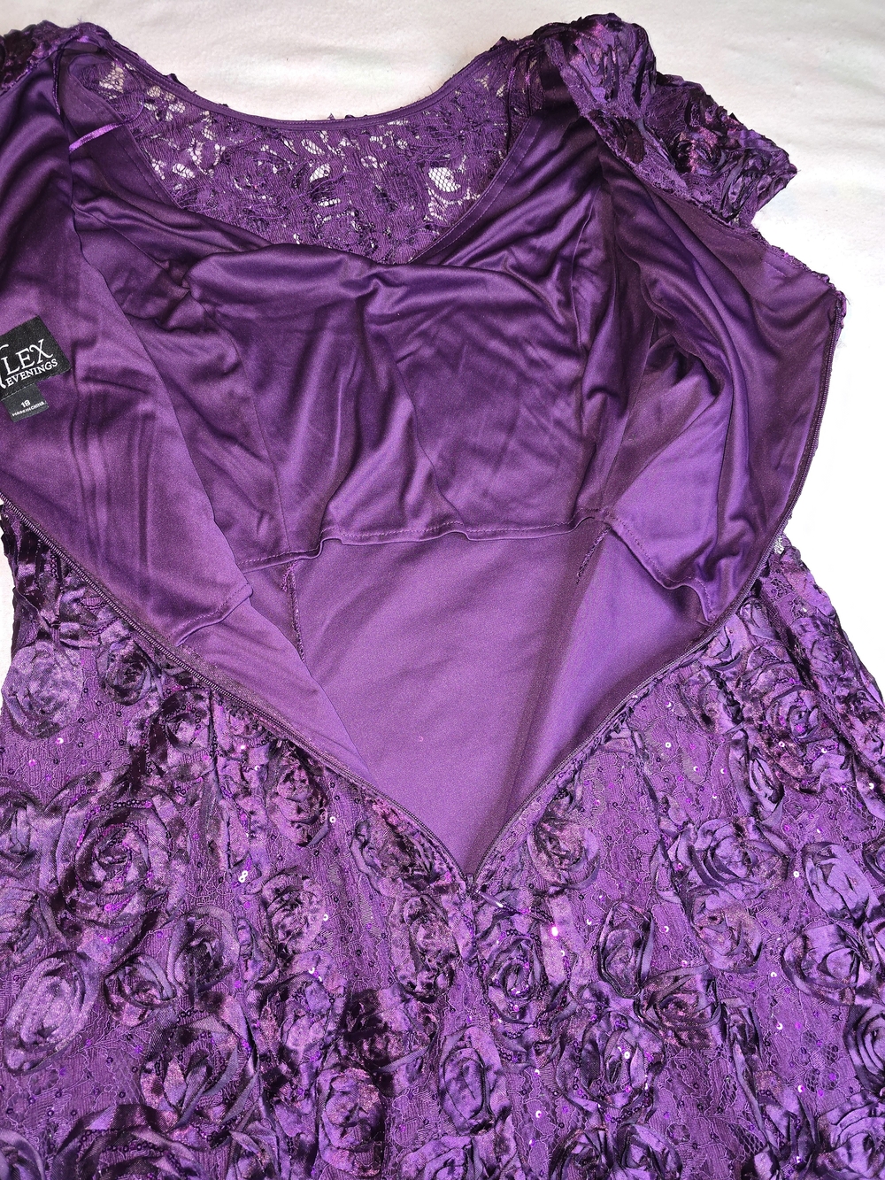 Alex Evenings Plum Embellished Maxi Dress - Picture 8 of 9